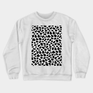 Beautiful Black and White Cow Pattern Animal Print Crewneck Sweatshirt